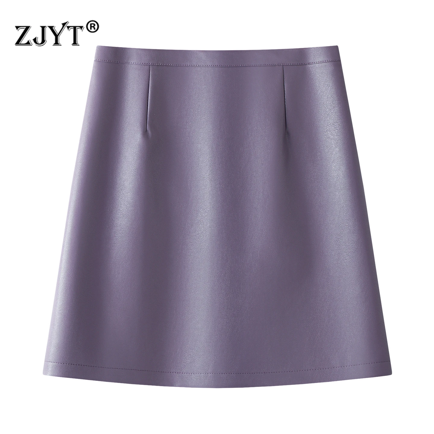 ZJYT Fashion Ladies Mini Skirts Woman Clothes 2026 Spring New Fashion PU Leather Purple Short Skirt Female Faldas Casual Party
ZJYT Fashion Ladies Mini Skirts Woman Clothes 2026 Spring New Fashion PU Leather Purple Short Skirt Female Faldas Casual Party