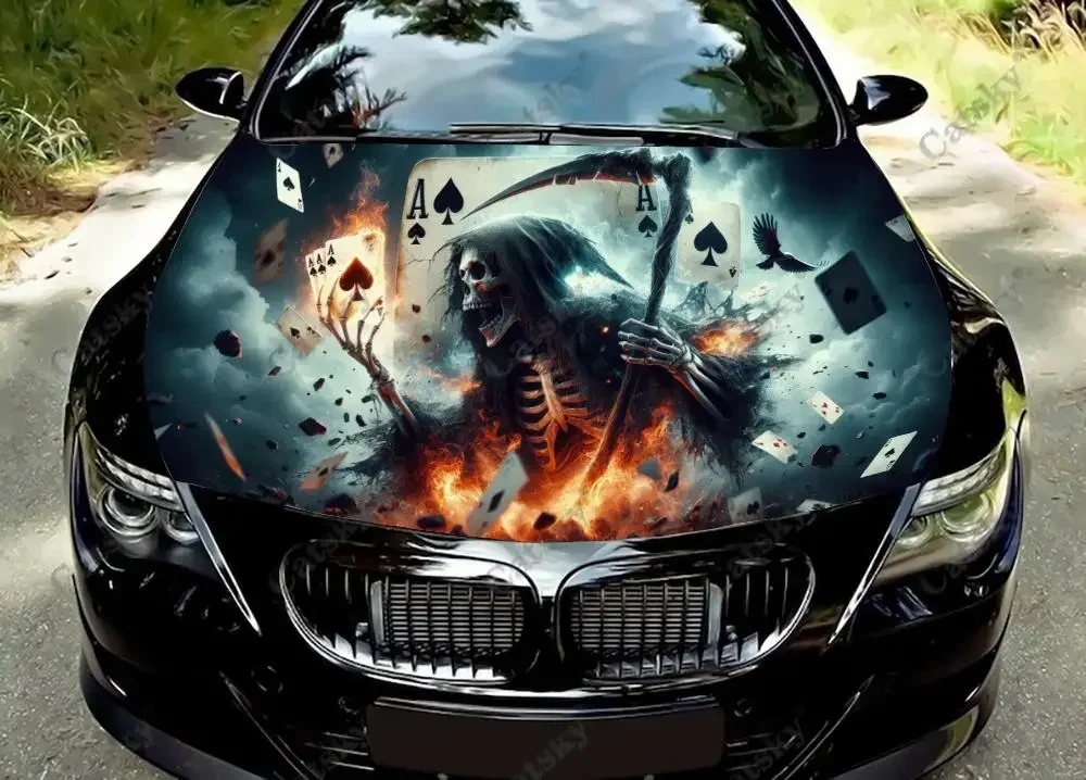 Ace Card with Grim Reaper Car Hood Decal Stickers Wrap Vinyl Film Engine Cover Decals Sticker Car Hood Protective Film
Ace Card with Grim Reaper Car Hood Decal Stickers Wrap Vinyl Film Engine Cover Decals Sticker Car Hood Protective Film