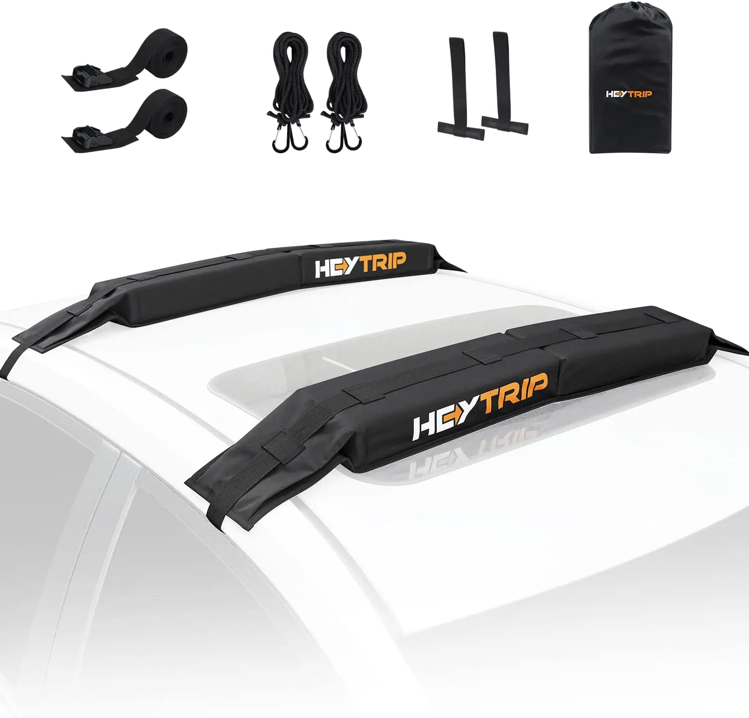 Universal Soft Roof Rack Pads for Kayak/Surfboard/SUP/Canoe with 15FT Tie-Down Straps
Universal Soft Roof Rack Pads for Kayak/Surfboard/SUP/Canoe with 15FT Tie-Down Straps
