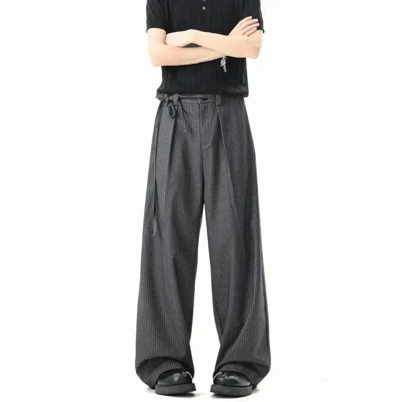 Grey Stripe Suit Pants Men Fashion Society Men Dress Pants Korean Loose Casual Wide Leg Pants Mens Office Formal Trousers S-2XL
Grey Stripe Suit Pants Men Fashion Society Men Dress Pants Korean Loose Casual Wide Leg Pants Mens Office Formal Trousers S-2XL