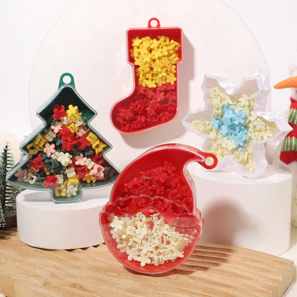 50pcs Mini Flower Hair Claw Hairclips Children Christmas Hair Accessories Box Gift Set plush ball rubber band Hairpins Box Sets
50pcs Mini Flower Hair Claw Hairclips Children Christmas Hair Accessories Box Gift Set plush ball rubber band Hairpins Box Sets