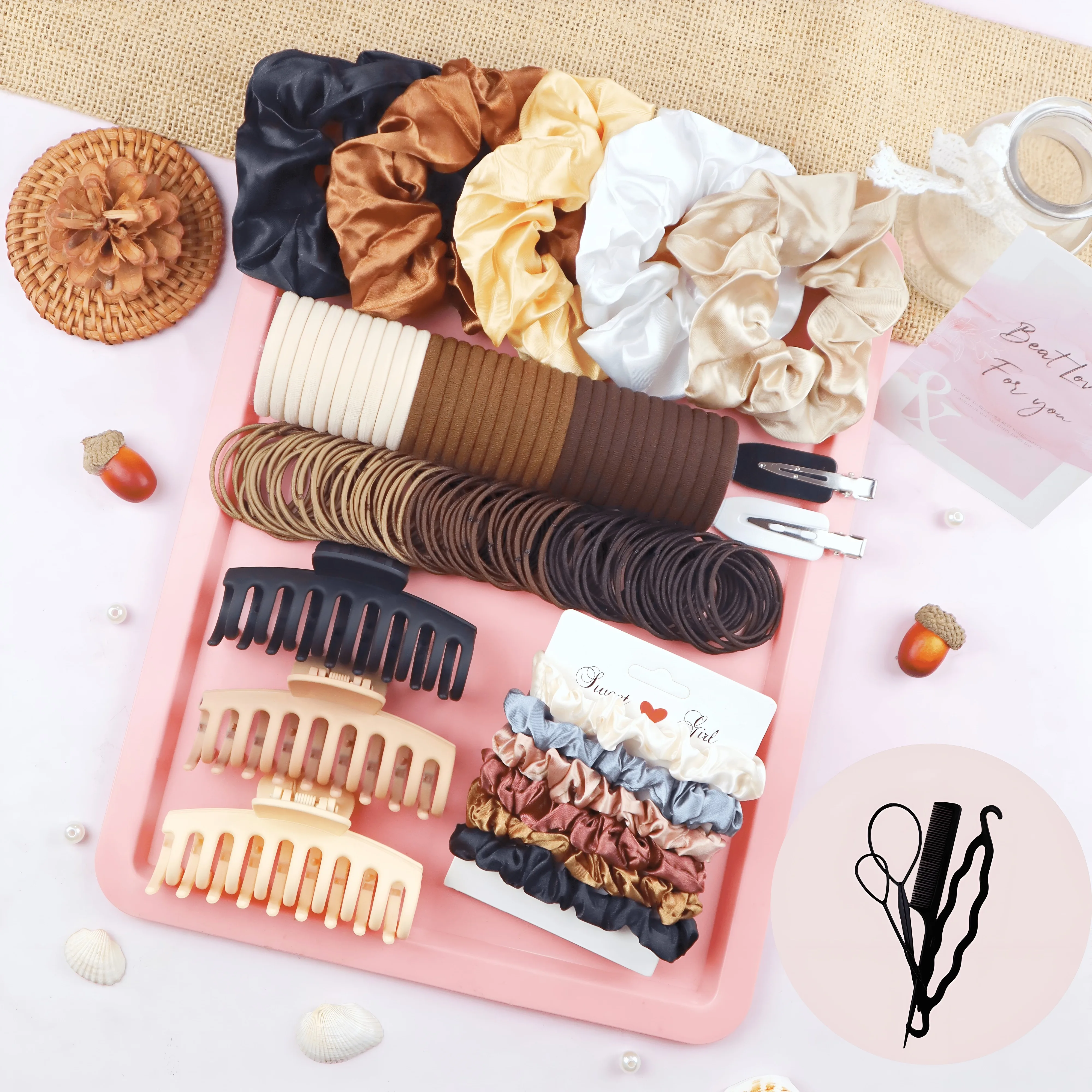 170 шт. Набор женских аксессуаров для волос, резинки для волос, держатели для хвоста, зажимы для киля, резинки, пакет разнообразных средств для укладки волос.
170 шт. Набор женских аксессуаров для волос, резинки для волос, держатели для хвоста, зажимы для киля, резинки, пакет разнообразных средств для укладки волос. 