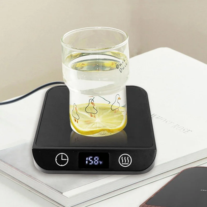 Умный электрический подогреватель для кофейных кружек с таймером на 12 часов, автоматическим отключением, дисплеем температуры, настольный подогреватель напитков, черный
Умный электрический подогреватель для кофейных кружек с таймером на 12 часов, автоматическим отключением, дисплеем температуры, настольный подогреватель напитков, черный