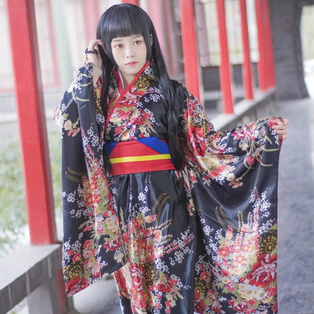 Hell Girl Enma Ai Same Style Cosplay Costume Black Red Print Furisode Kimono Adult Women Halloween Carnival Party Stage Wear
Hell Girl Enma Ai Same Style Cosplay Costume Black Red Print Furisode Kimono Adult Women Halloween Carnival Party Stage Wear