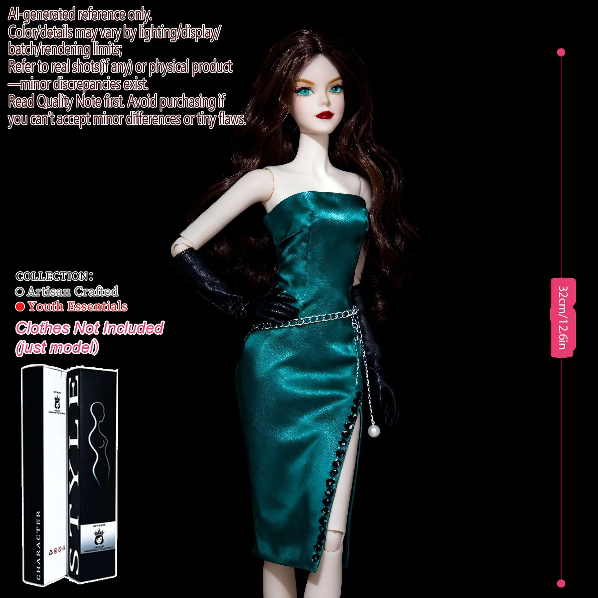 12,6-дюймовая реалистичная коллекционная кукла BJD — модная модель куклы с шаровым шарниром и 12 шарнирами для рукоделия (без одежды)
12,6-дюймовая реалистичная коллекционная кукла BJD — модная модель куклы с шаровым шарниром и 12 шарнирами для рукоделия (без одежды)