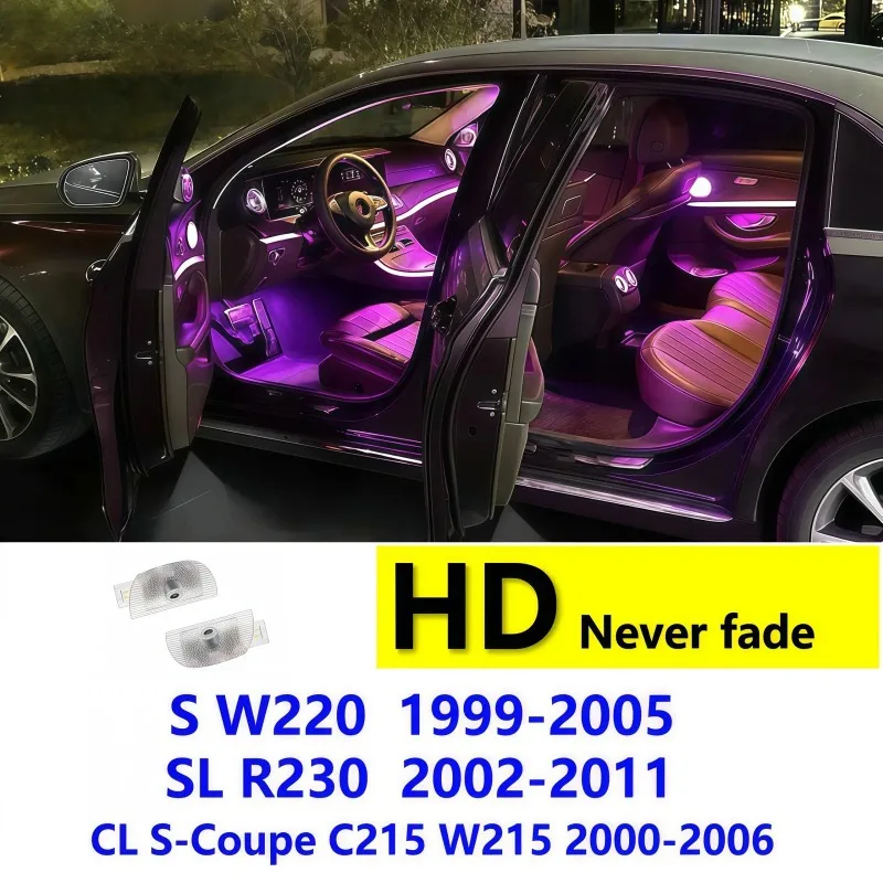 2PC HD For Mercedes Benz S Class W220 LED Car Door Projector Welcome Light Accessories 1995-2005 Coupe C215 CL W215 SL R230 2011
2PC HD For Mercedes Benz S Class W220 LED Car Door Projector Welcome Light Accessories 1995-2005 Coupe C215 CL W215 SL R230 2011