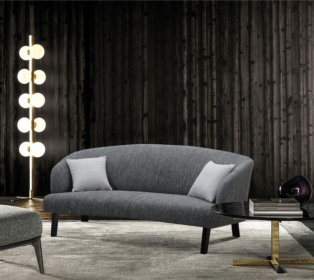 Modern Nordic Two-Seater Curved Bedroom Sofa Set Stone Color Fabric with Wood Material Living Room Hotel European Design Sofa
Modern Nordic Two-Seater Curved Bedroom Sofa Set Stone Color Fabric with Wood Material Living Room Hotel European Design Sofa