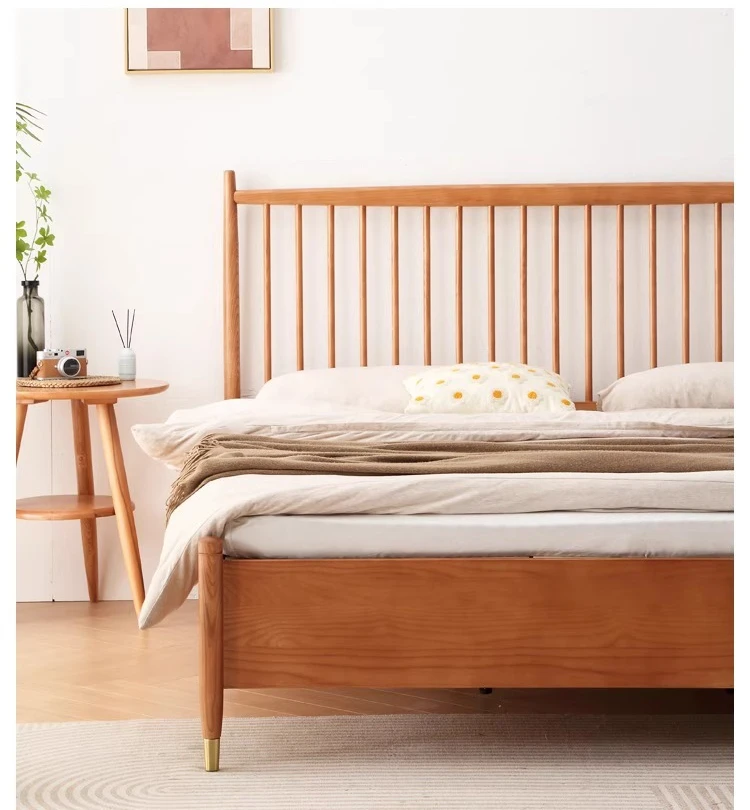 With storage, extremely thin, bedside, high feet, off the ground, high box, solid wood bed
With storage, extremely thin, bedside, high feet, off the ground, high box, solid wood bed