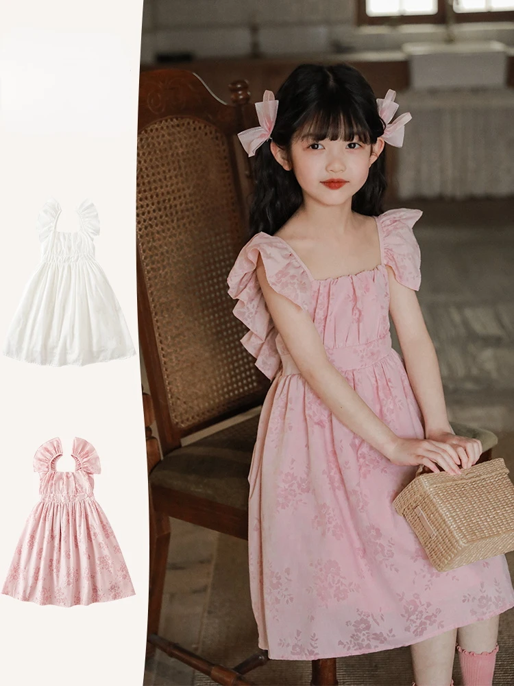2023 Summer Children's Pleated Bow Tie Flying Sleeve Dress Girls' Lace Knee Length Skirt Princess Dress for Girls 7-12y
2023 Summer Children's Pleated Bow Tie Flying Sleeve Dress Girls' Lace Knee Length Skirt Princess Dress for Girls 7-12y