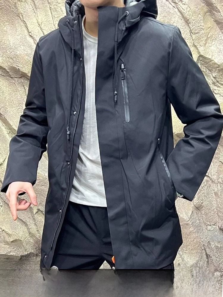 High-End Duck down Jacket Men's Mid-Length Outdoor Commuting Winter New Business Style Warm Thickened Polyester Fiber
High-End Duck down Jacket Men's Mid-Length Outdoor Commuting Winter New Business Style Warm Thickened Polyester Fiber
