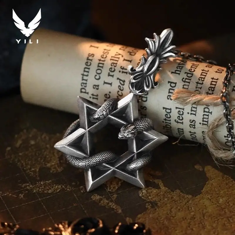 Six-point Star of The Snake 2025 Lovers Year of The Snake Lucky Pendant Necklace Amulet Chinese Style Vintage Pendant Necklace
Six-point Star of The Snake 2025 Lovers Year of The Snake Lucky Pendant Necklace Amulet Chinese Style Vintage Pendant Necklace