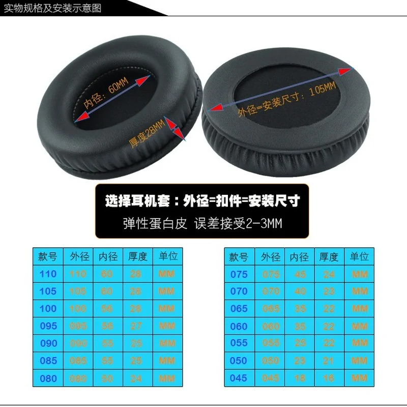 45MM-110MM Soft Earpad Foam Ear Pads Cushions for Sony for AKG for Sennheiser for ATH for Philips for Razer Headphone
45MM-110MM Soft Earpad Foam Ear Pads Cushions for Sony for AKG for Sennheiser for ATH for Philips for Razer Headphone