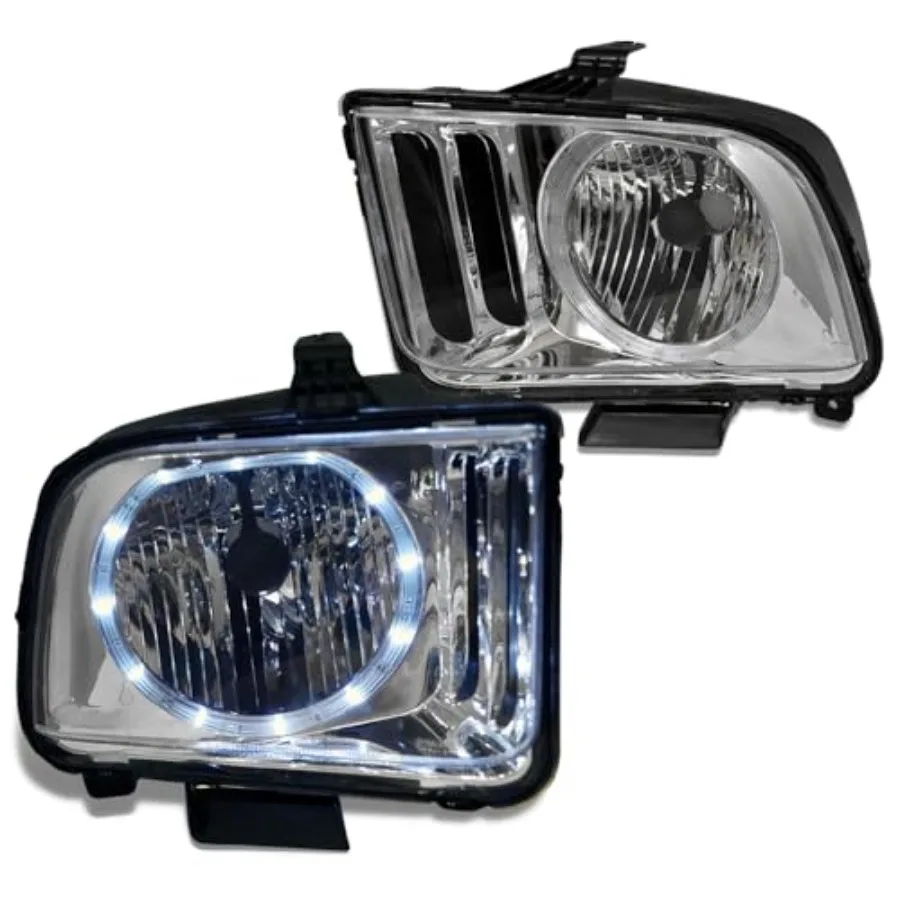 642167822714 Совместимые с Ford Mustang 2005-2009 годов светодиодные фары DRL с хромированным ободом - Хром
642167822714 Совместимые с Ford Mustang 2005-2009 годов светодиодные фары DRL с хромированным ободом - Хром