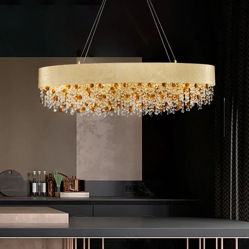 Modern Circular Crystal Chandelier - Pendant Lamp for Living Room Hotel Lobby Kitchen Island - Rectangular Lustre Fixture Design
Modern Circular Crystal Chandelier - Pendant Lamp for Living Room Hotel Lobby Kitchen Island - Rectangular Lustre Fixture Design