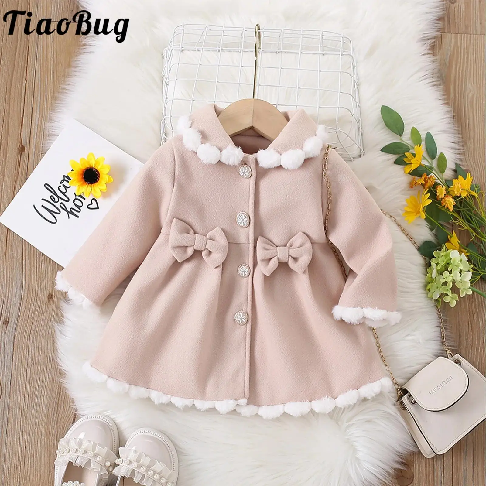 Toddler Baby Girls Winter Warm Trench Coat Faux Fur Trim Long Sleeve Button Overcoat Outerwear Christmas New Year Party Clothes
Toddler Baby Girls Winter Warm Trench Coat Faux Fur Trim Long Sleeve Button Overcoat Outerwear Christmas New Year Party Clothes