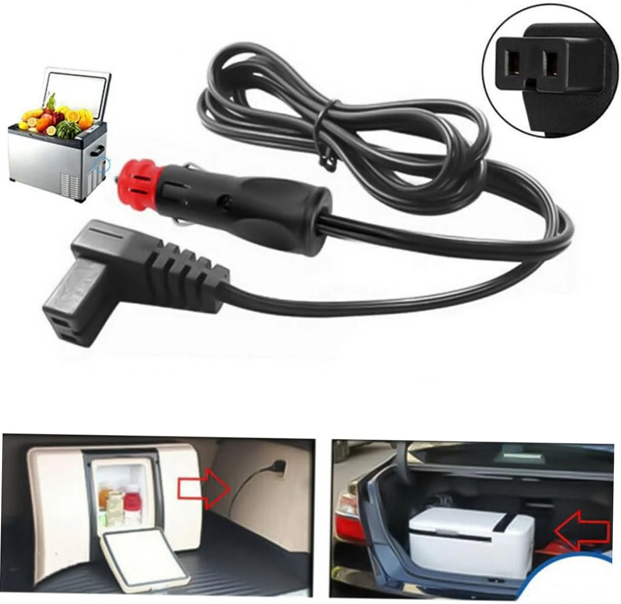 1pcs Car Refrigerator Power Cord Fridge Freezer Power Cord 12A For Car Cigarette Lighter Adapter Fridge Heater Extension Cable
1pcs Car Refrigerator Power Cord Fridge Freezer Power Cord 12A For Car Cigarette Lighter Adapter Fridge Heater Extension Cable