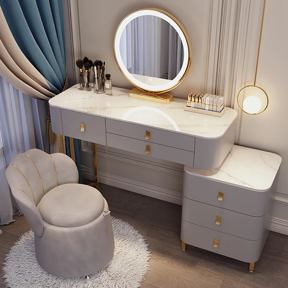 Luxury Elegant Vanity Table Girls Fashion Modern Delicacy Vanity Table Aesthetic Nordic Meuble Coiffeuse Bedroom Furniture
Luxury Elegant Vanity Table Girls Fashion Modern Delicacy Vanity Table Aesthetic Nordic Meuble Coiffeuse Bedroom Furniture