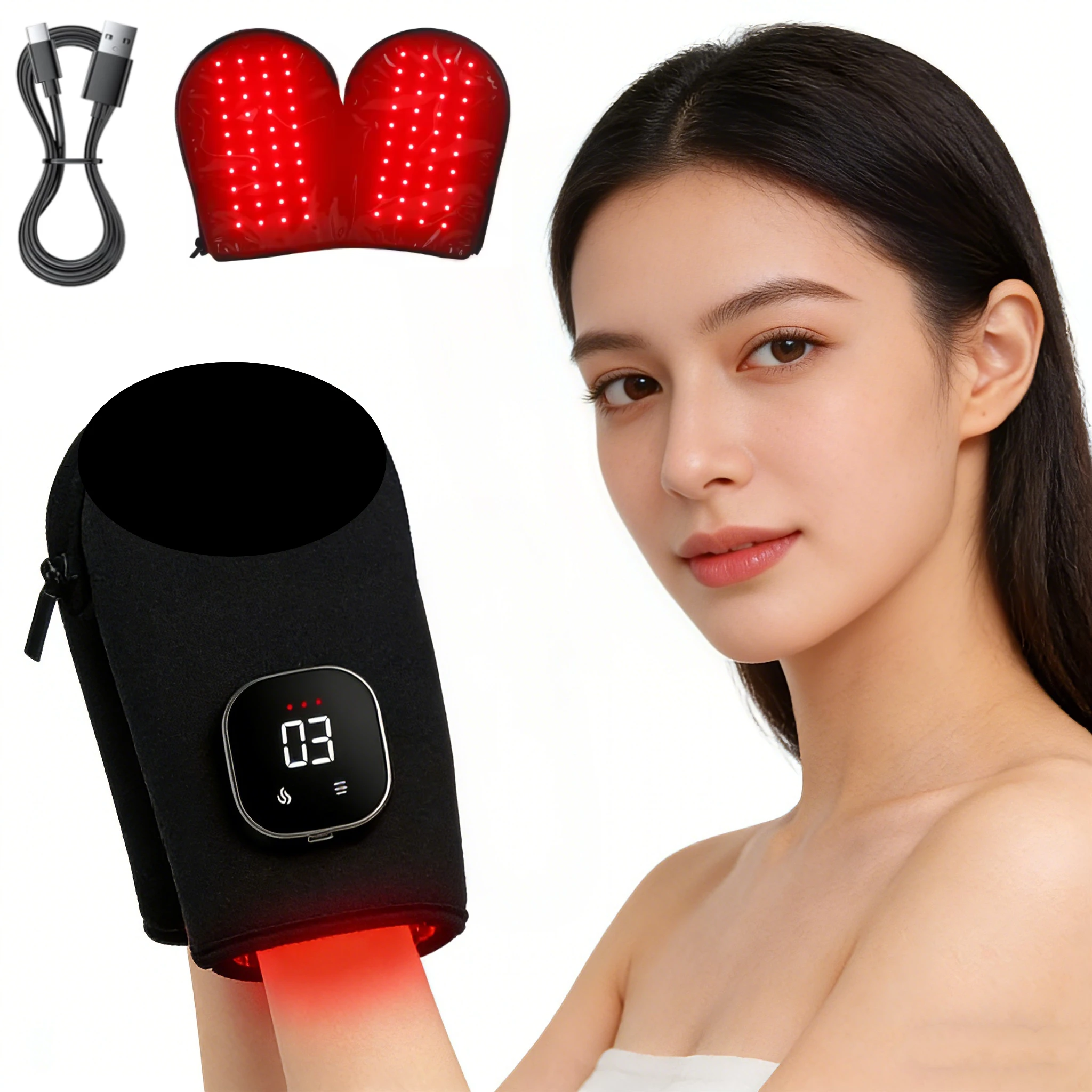 Перезаряжаемые светодиодные перчатки для светотерапии в ближнем инфракрасном диапазоне, терапия красным светом для снятия боли в руках с использованием красного света 660 нм и инфракрасного света 850 нм.
Перезаряжаемые светодиодные перчатки для светотерапии в ближнем инфракрасном диапазоне, терапия красным светом для снятия боли в руках с использованием красного света 660 нм и инфракрасного света 850 нм.