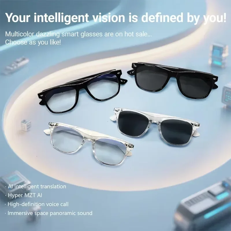 AI Smart Glasses, Bluetooth TWS Eyewear with Noise Reduction, Hands-Free Calling & Music Playback, Lightweight Portable Design
AI Smart Glasses, Bluetooth TWS Eyewear with Noise Reduction, Hands-Free Calling & Music Playback, Lightweight Portable Design