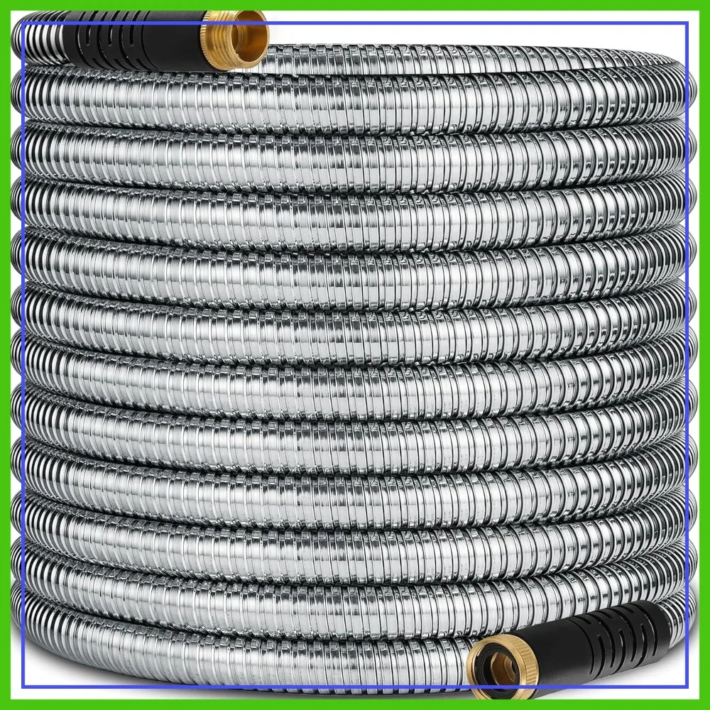 2026 Upgraded 150 ft Stainless Steel Garden Hose, Flexible Metal Water Hose with Latex Core & 3/4" Solid Brass Connector, No-Expandable
2026 Upgraded 150 ft Stainless Steel Garden Hose, Flexible Metal Water Hose with Latex Core & 3/4" Solid Brass Connector, No-Expandable
