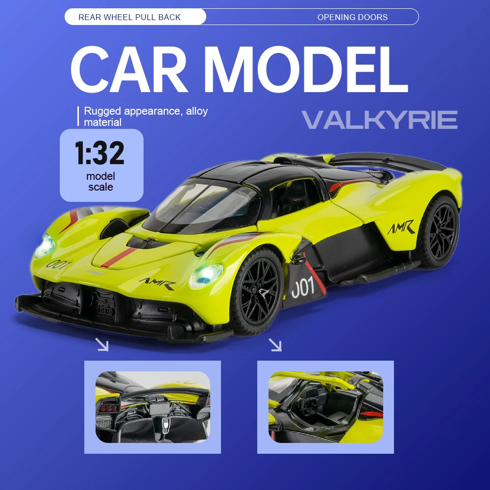 1:32 Scale Valkyrie Apollo EVO Model Cars Toy Alloy Diecast Rubber Tires Doors Opened Simulation Vehicles Models Sports Car
1:32 Scale Valkyrie Apollo EVO Model Cars Toy Alloy Diecast Rubber Tires Doors Opened Simulation Vehicles Models Sports Car