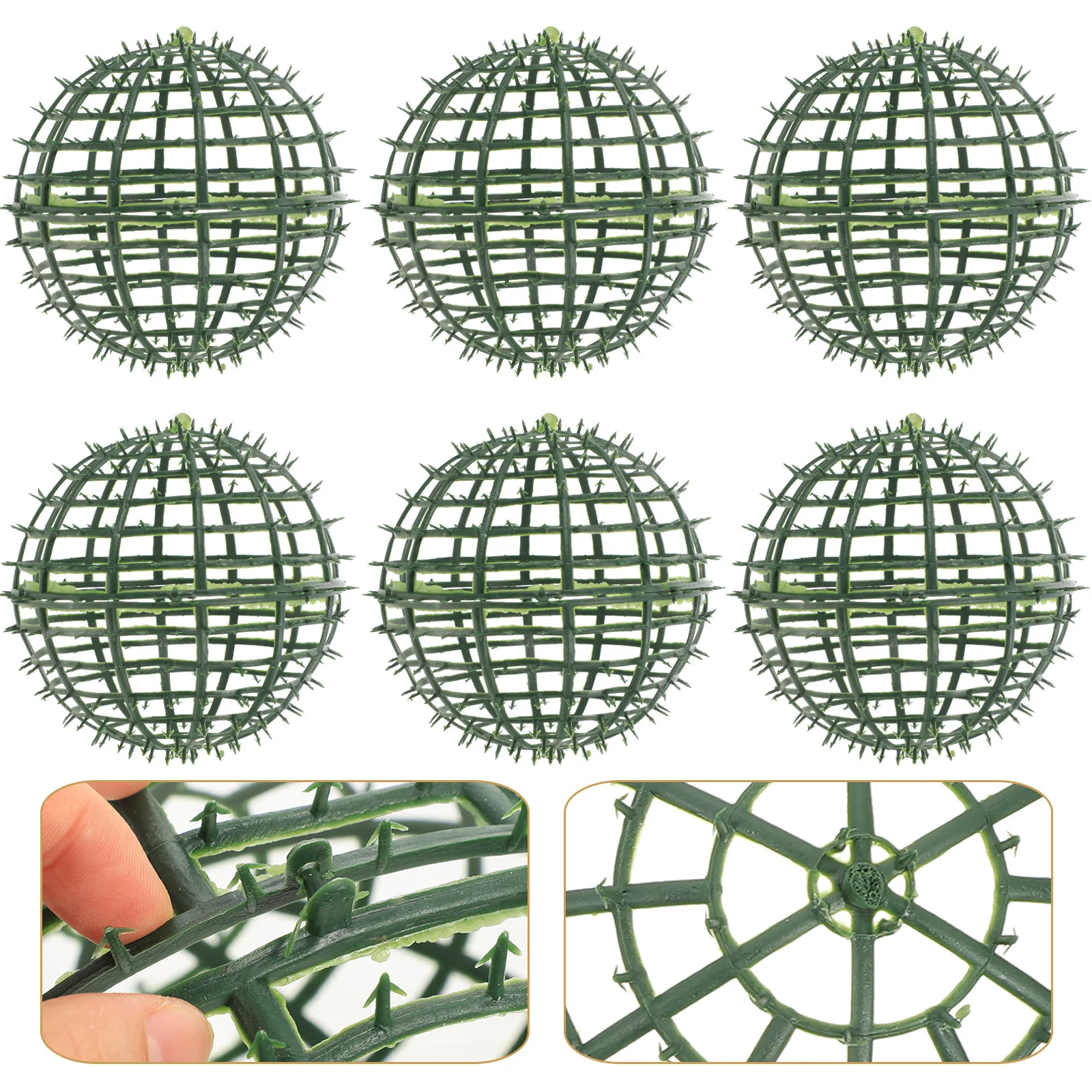 6pcs Plastic Grass Ball Shelf Flower Arrangement Frame For Wedding Party Diy Supplies Boxwood Topiary Cage Faux Greenery Holder
6pcs Plastic Grass Ball Shelf Flower Arrangement Frame For Wedding Party Diy Supplies Boxwood Topiary Cage Faux Greenery Holder