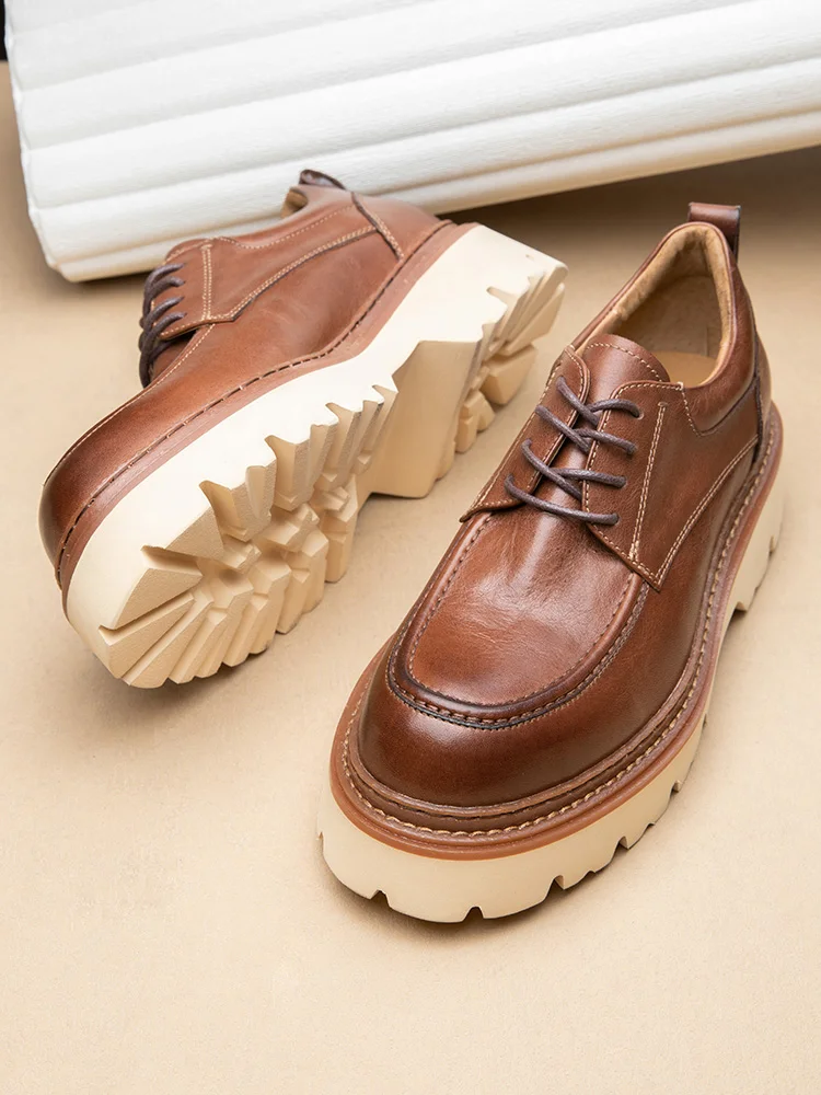 Leather Casual oes Men's Workwear Low-Top Faionable Thi-Heeled Retro Briti Sle oes Breathable Comfortable Rubber ...
Leather Casual oes Men's Workwear Low-Top Faionable Thi-Heeled Retro Briti Sle oes Breathable Comfortable Rubber ...