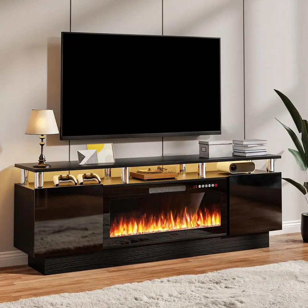 Тумба под телевизор 70 дюймов для 36 телевизоров или до 80, элегантный деревянный медиацентр со светодиодной подсветкой, глянцевый ТВ-шкаф с открытыми полками
Тумба под телевизор 70 дюймов для 36 телевизоров или до 80, элегантный деревянный медиацентр со светодиодной подсветкой, глянцевый ТВ-шкаф с открытыми полками