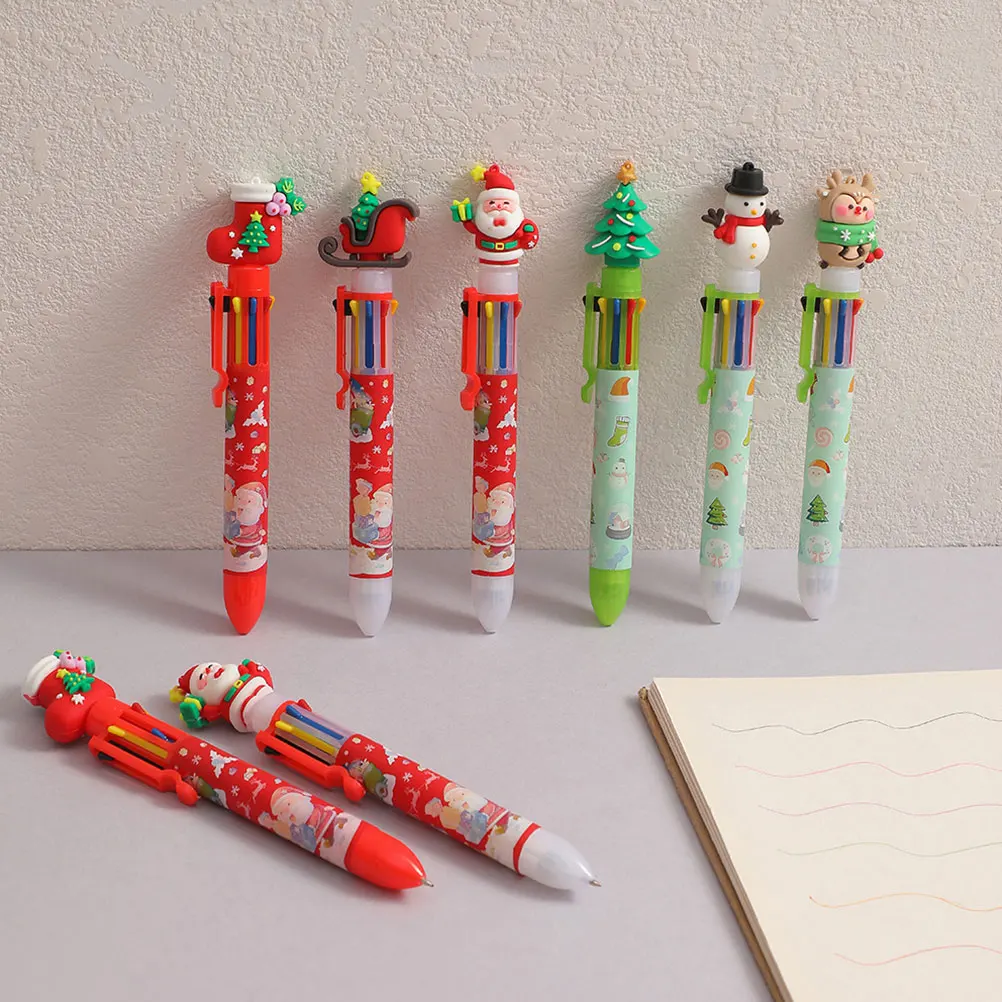 6pcs Christmas Themed Ballpoint Santa Claus Snowman Reindeer Design Smooth Writing Pens For Students Office Party Gifts Creative 
6pcs Christmas Themed Ballpoint Santa Claus Snowman Reindeer Design Smooth Writing Pens For Students Office Party Gifts Creative