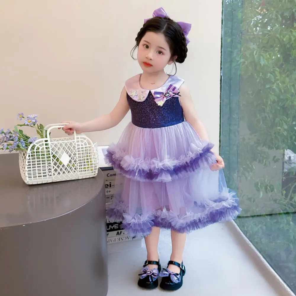 Sanrio Kuromi Baby Girl Dress Summer Dress 2026 New Fashionable Baby Girl Princess Dress Children Cartoon Mesh Cake Skirt Party
Sanrio Kuromi Baby Girl Dress Summer Dress 2026 New Fashionable Baby Girl Princess Dress Children Cartoon Mesh Cake Skirt Party
