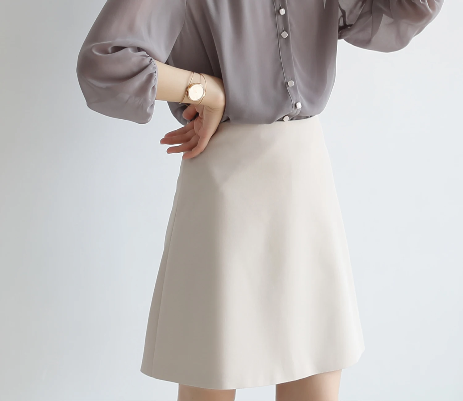High Waist A-Line Skirt Commute Short Skirt Women's Style Pear Cyclone Polyester Fiber Pure Color Spring Summer Fashion
High Waist A-Line Skirt Commute Short Skirt Women's Style Pear Cyclone Polyester Fiber Pure Color Spring Summer Fashion