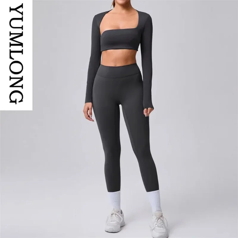 2-Piece Yoga Activewear Set Gym Workout Clothes High Waist Leggings Sports Long Sleeve Crop Top Women Fitness Outfit Sportswear
2-Piece Yoga Activewear Set Gym Workout Clothes High Waist Leggings Sports Long Sleeve Crop Top Women Fitness Outfit Sportswear