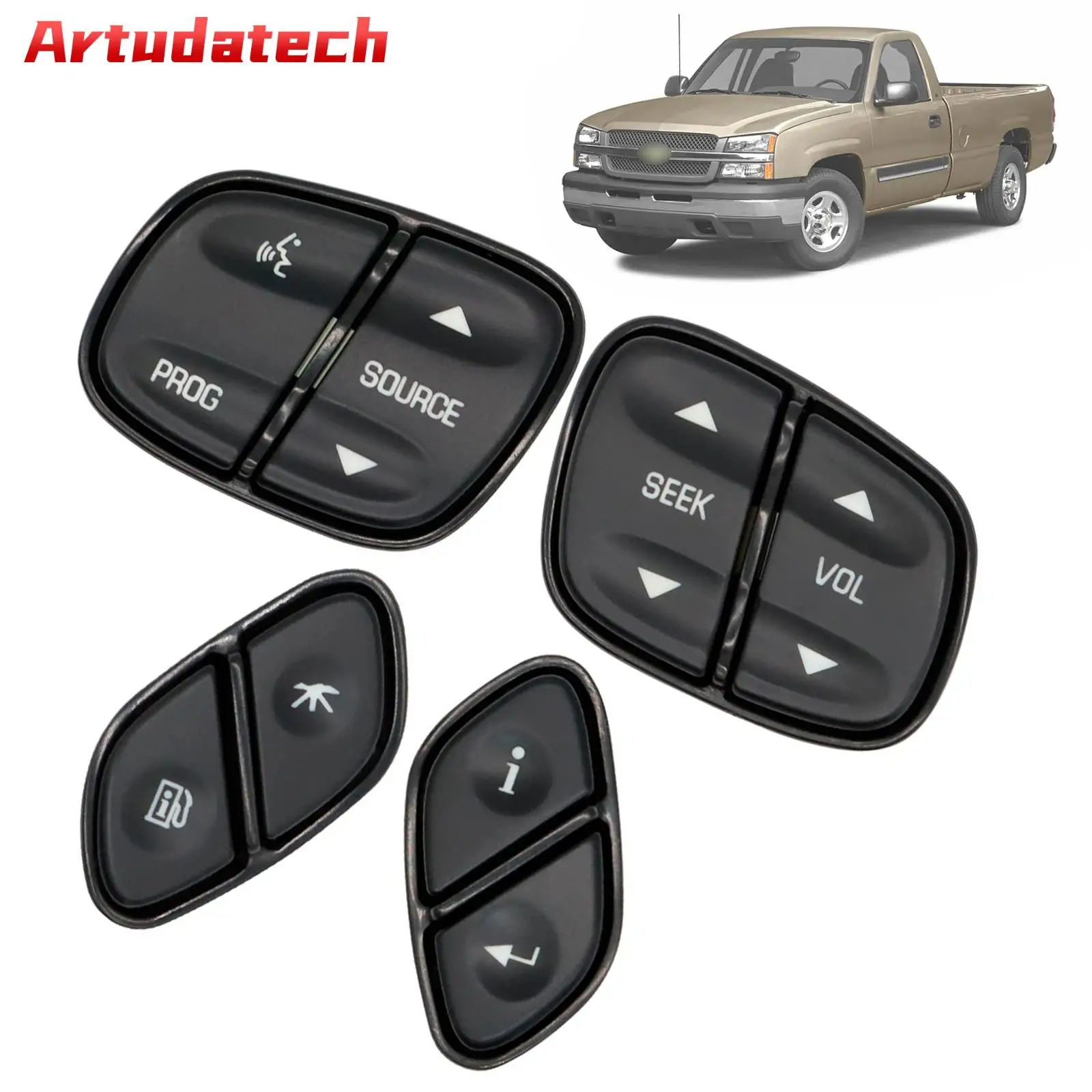 Artudatech 4Light Steering Wheel Switch Control Buttons For Chevy Suburban 2003 2004 2005 2006
Artudatech 4Light Steering Wheel Switch Control Buttons For Chevy Suburban 2003 2004 2005 2006