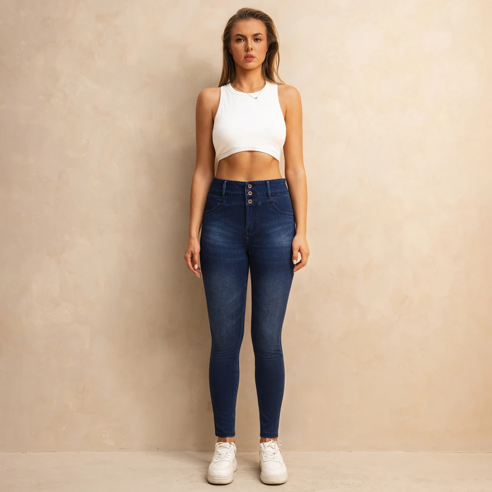 Shascullfites Melody High Waisted Button Zipper Skinny Jeans Women's Stretch Jeans Dark Blue Long Jeans Woman Clothing 
Shascullfites Melody High Waisted Button Zipper Skinny Jeans Women's Stretch Jeans Dark Blue Long Jeans Woman Clothing
