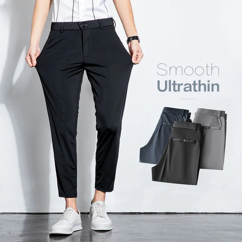 Summer Stretch Ankle-Length Suit Pants Men Thin Business Solid Color Slim Casual Formal Office Trousers Male Plus Size 28-40
Summer Stretch Ankle-Length Suit Pants Men Thin Business Solid Color Slim Casual Formal Office Trousers Male Plus Size 28-40