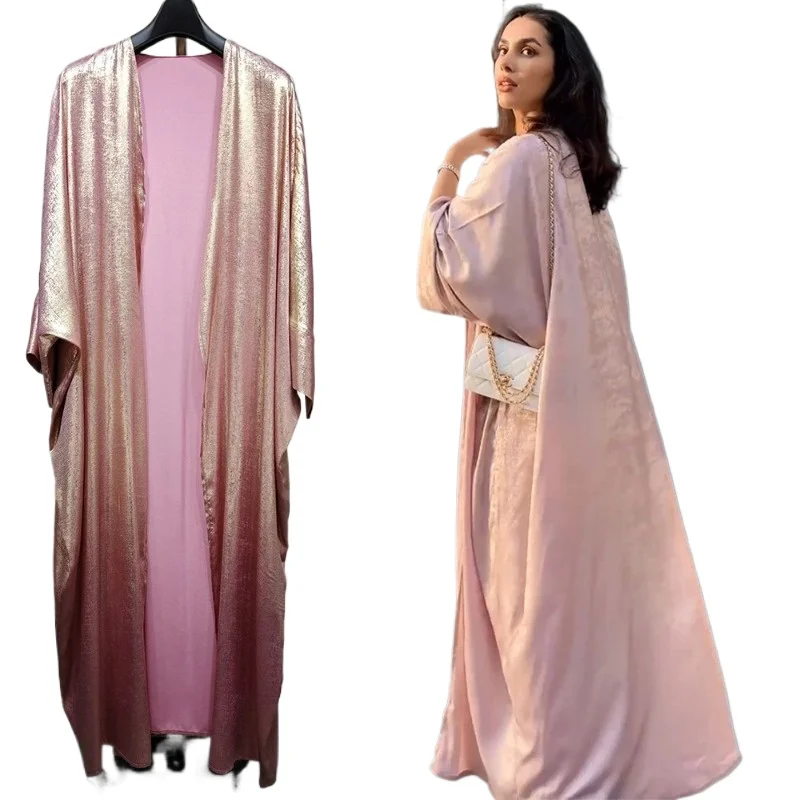 Ramadan Eid Shiny Batwing Satin Open Kimono Abaya Dubai Luxury Muslim Abayas For Women Kaftan Dress Islamic Clothing Femme Robes
Ramadan Eid Shiny Batwing Satin Open Kimono Abaya Dubai Luxury Muslim Abayas For Women Kaftan Dress Islamic Clothing Femme Robes