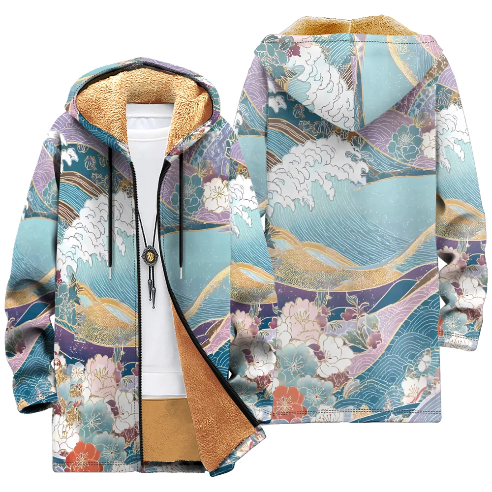 Men Cardigan Coats Japanese Wave Cherry Blossom Printed Floral Plush Thick Winter Jackets Casual Streetwear Plus Size Clothing
Men Cardigan Coats Japanese Wave Cherry Blossom Printed Floral Plush Thick Winter Jackets Casual Streetwear Plus Size Clothing