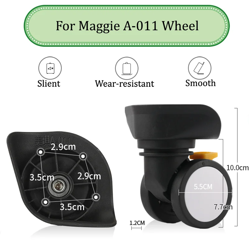 Suitable For Maggie A-011 Universal Wheel Trolley Case Wheel Replacement Luggage Pulley Sliding Casters Wear-resistant Repair
Suitable For Maggie A-011 Universal Wheel Trolley Case Wheel Replacement Luggage Pulley Sliding Casters Wear-resistant Repair