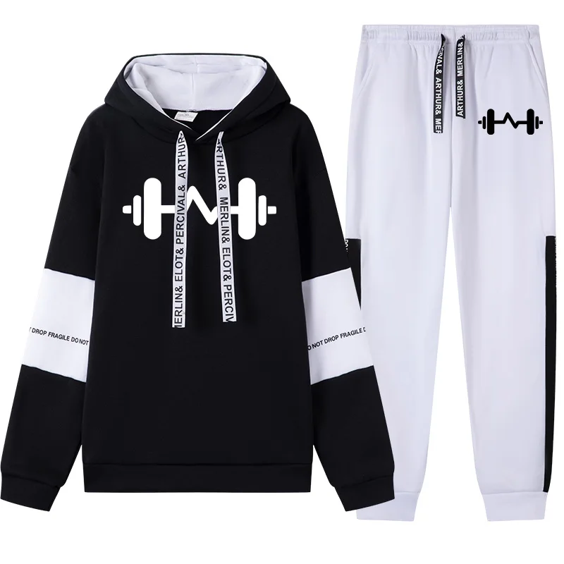 Men's Tracksuit Casual Black White Hooded Sweatshirt 2 Piece Set Sports Jogging Outfits Autumn Winter Print High Street Clothing
Men's Tracksuit Casual Black White Hooded Sweatshirt 2 Piece Set Sports Jogging Outfits Autumn Winter Print High Street Clothing