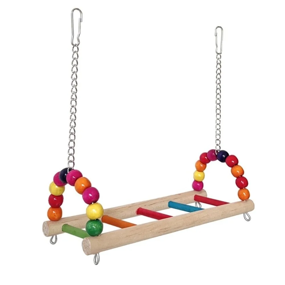 Bird Perch Stand Bite Resistant Parrot Swing Wooden Hanging Beads Bird Colorful Bird Cage Standing Training
Bird Perch Stand Bite Resistant Parrot Swing Wooden Hanging Beads Bird Colorful Bird Cage Standing Training