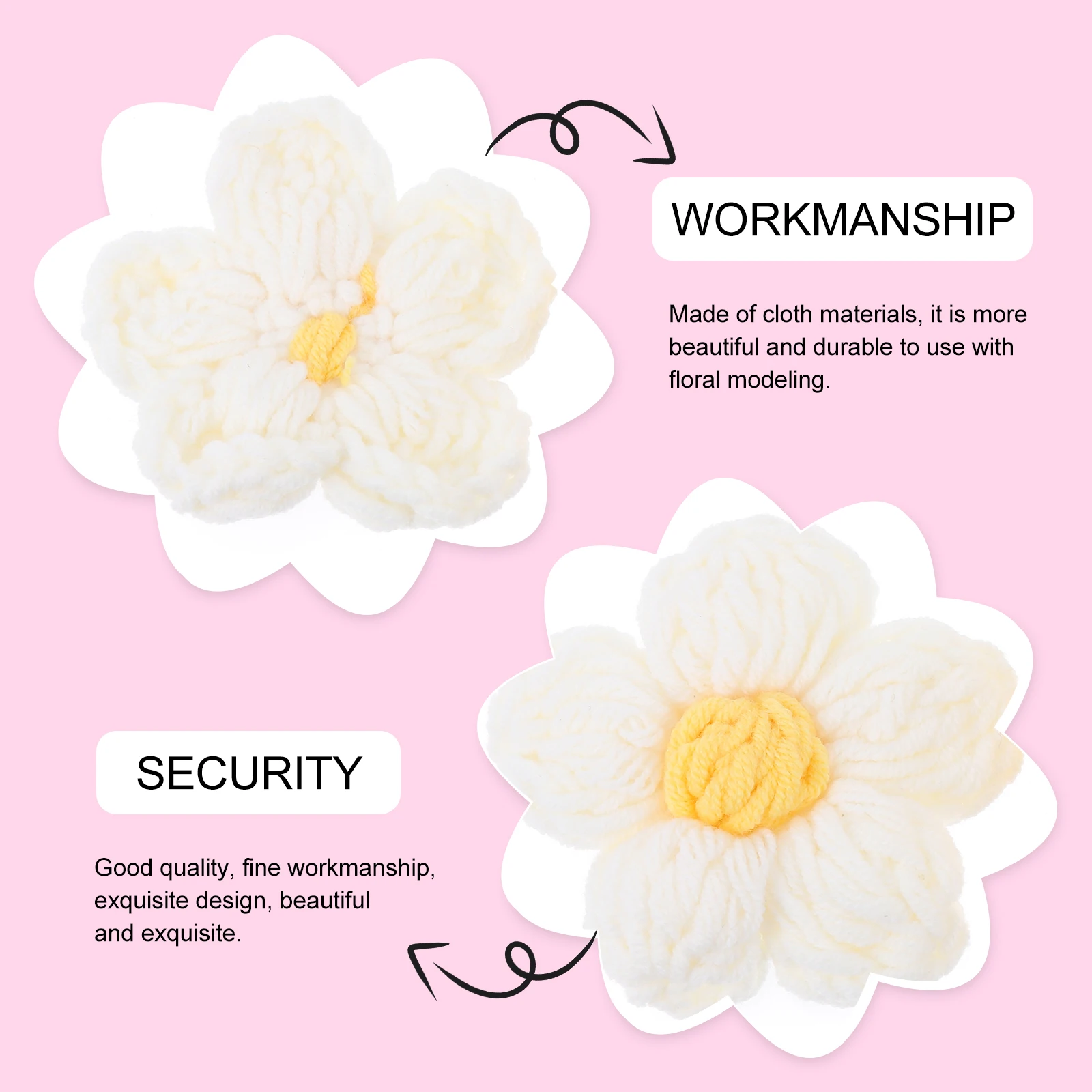 4Pcs Hooked Flower Decorations Cloth Materials DIY Floral Clothing Accessories Garment Decor Brooch Bag Stage Craft Project
4Pcs Hooked Flower Decorations Cloth Materials DIY Floral Clothing Accessories Garment Decor Brooch Bag Stage Craft Project