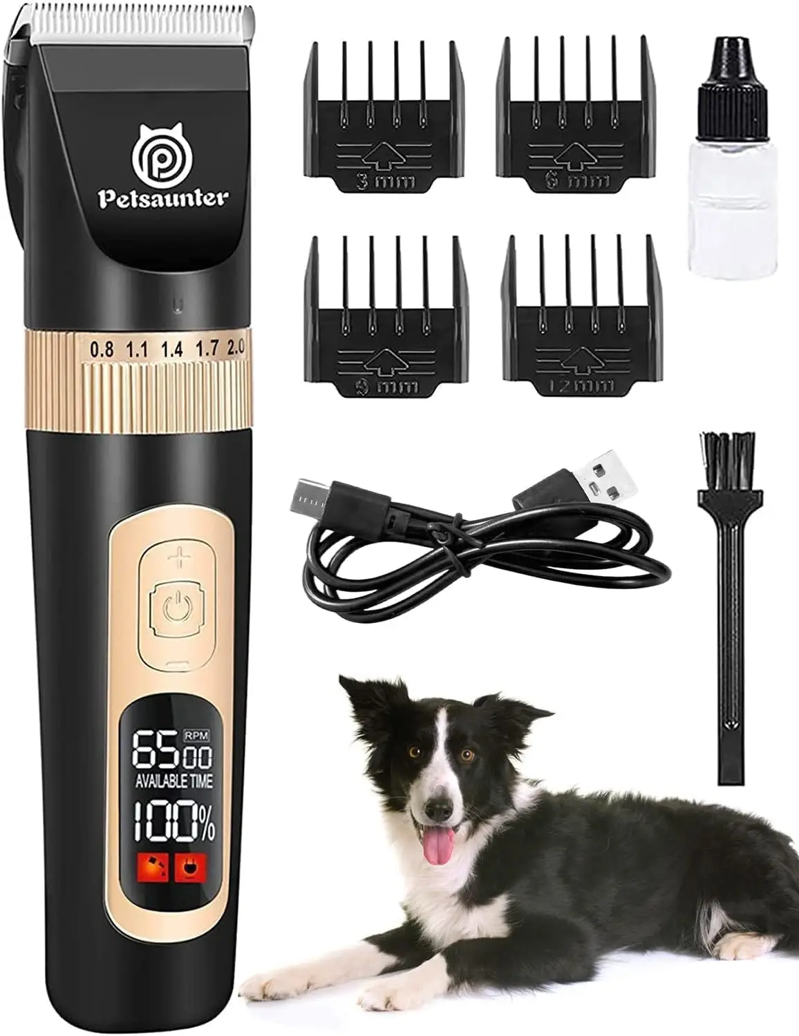 Low Noise Dog Clippers, 4-Speed & LCD, Type-C Rechargeable, Safe for Thick Coats
Low Noise Dog Clippers, 4-Speed & LCD, Type-C Rechargeable, Safe for Thick Coats