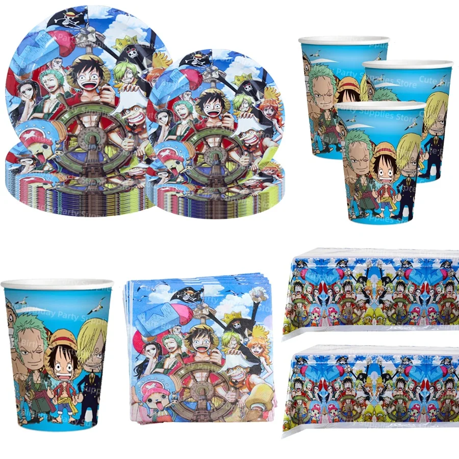 One Piece Birthday Party Decorations Cup Plate Napkin Tablecloth Banner Cake Topper Wedding Supplies Gift Stickers Reward Prizes
One Piece Birthday Party Decorations Cup Plate Napkin Tablecloth Banner Cake Topper Wedding Supplies Gift Stickers Reward Prizes