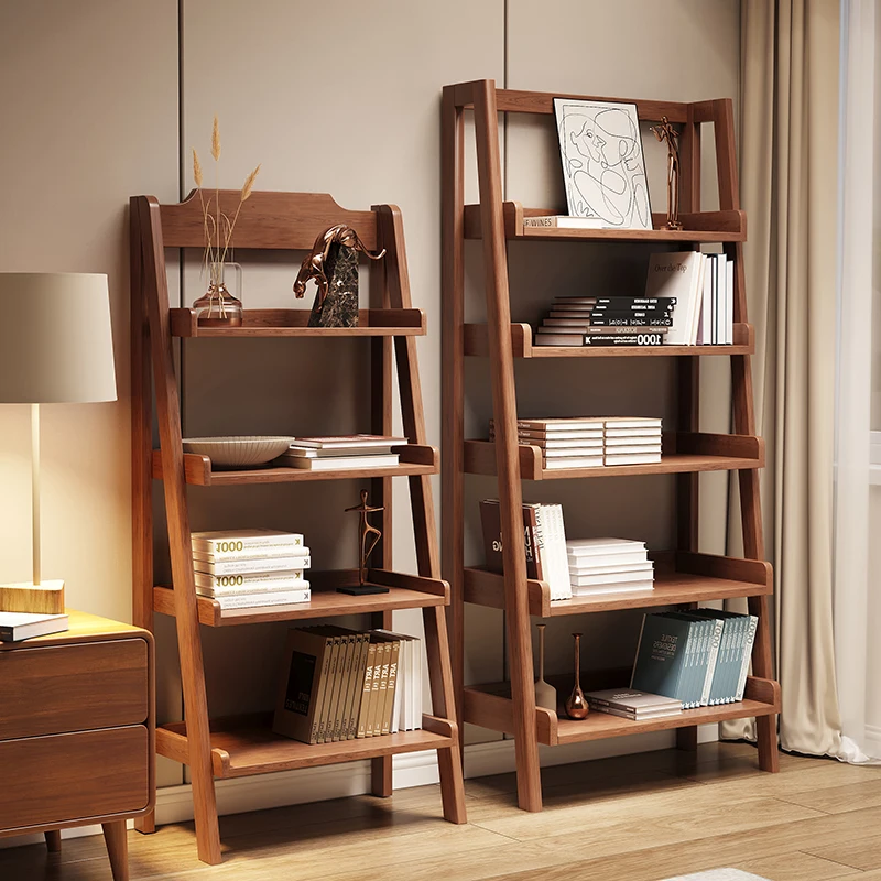 Nordic walnut solid wood bookshelf floor-to-ceiling simple trapezoidal living room storage shelf balcony flower stand storage sm
Nordic walnut solid wood bookshelf floor-to-ceiling simple trapezoidal living room storage shelf balcony flower stand storage sm