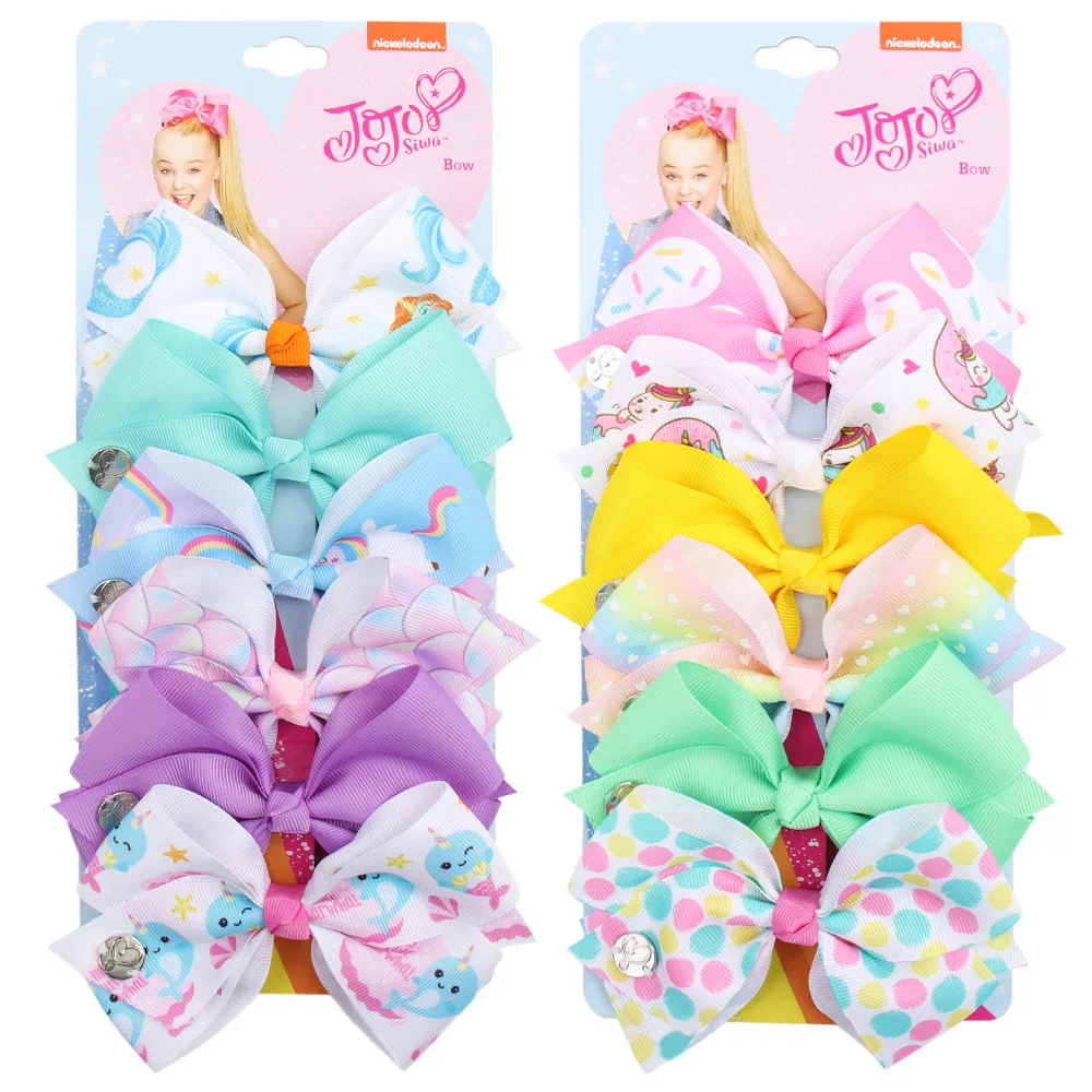 6pcs European and American cross-border 5-inch 114 color JOJO bow hair clip new fabric 6-color one card children's hair accessor
6pcs European and American cross-border 5-inch 114 color JOJO bow hair clip new fabric 6-color one card children's hair accessor