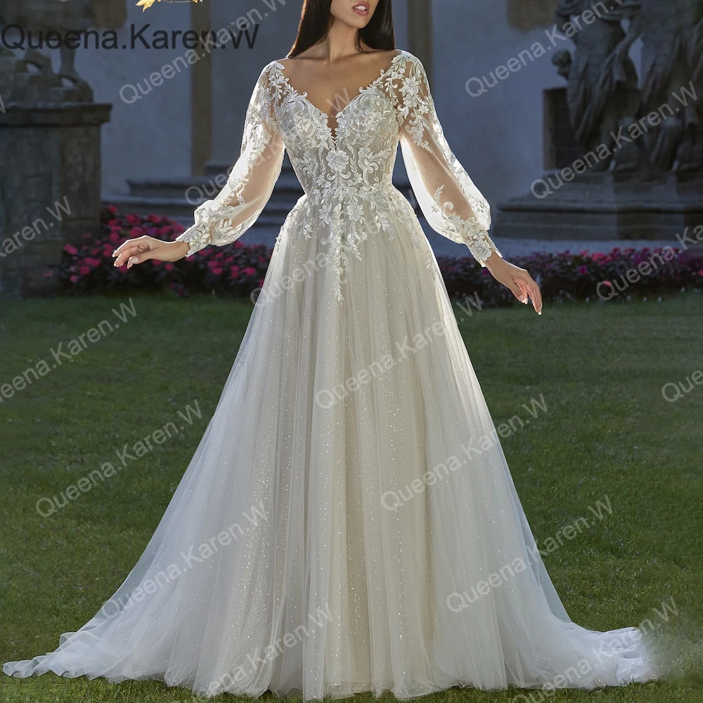 Elegant Boho A line Wedding Dress long sleeve lace applique bride dress robe de mariee A line Wedding Bridal Gown
Elegant Boho A line Wedding Dress long sleeve lace applique bride dress robe de mariee A line Wedding Bridal Gown