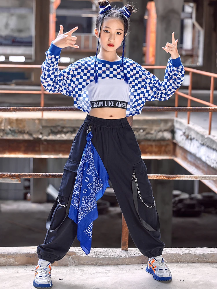 Modern Jazz Dance Costume Hip-Hop Girls Clothes Crop Tops Black Pants Long Sleeved Kpop Performance Outfit Kids Stage Wear L9447
Modern Jazz Dance Costume Hip-Hop Girls Clothes Crop Tops Black Pants Long Sleeved Kpop Performance Outfit Kids Stage Wear L9447