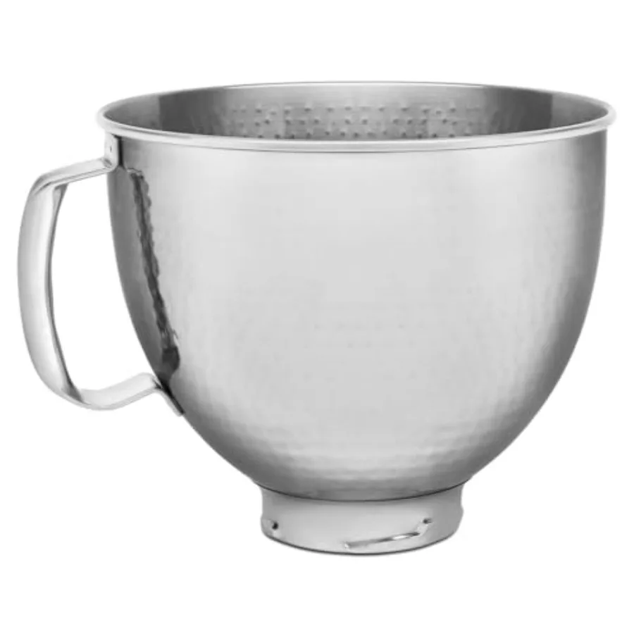5 Quart Stainless Steel Bowl for all 4.5-5 Quart Tilt-Head Stand Mixers KSM5SSBHM Hammered Stainless
5 Quart Stainless Steel Bowl for all 4.5-5 Quart Tilt-Head Stand Mixers KSM5SSBHM Hammered Stainless