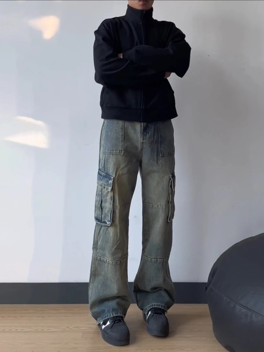 Men's Workwear Denim Jeans Autumn Winter High Street Vibe Wide Leg Pants CleanFit Flared Straight Cut Trousers Youth Fashion
Men's Workwear Denim Jeans Autumn Winter High Street Vibe Wide Leg Pants CleanFit Flared Straight Cut Trousers Youth Fashion