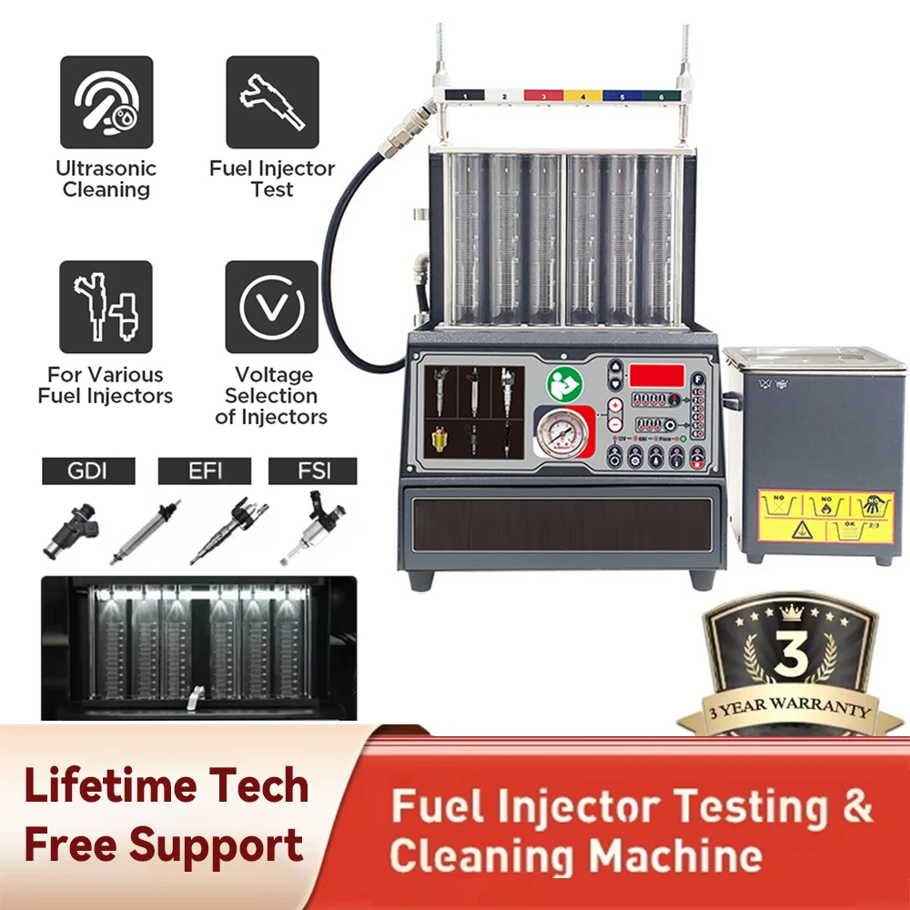 GDI EFI FEI Пьезоэлектрическая машина для очистки топливных форсунок CNC605 6-цилиндровый тестер для очистки топливных форсунок для пьезоэлектрических и GDI-инжекторов
GDI EFI FEI Пьезоэлектрическая машина для очистки топливных форсунок CNC605 6-цилиндровый тестер для очистки топливных форсунок для пьезоэлектрических и GDI-инжекторов